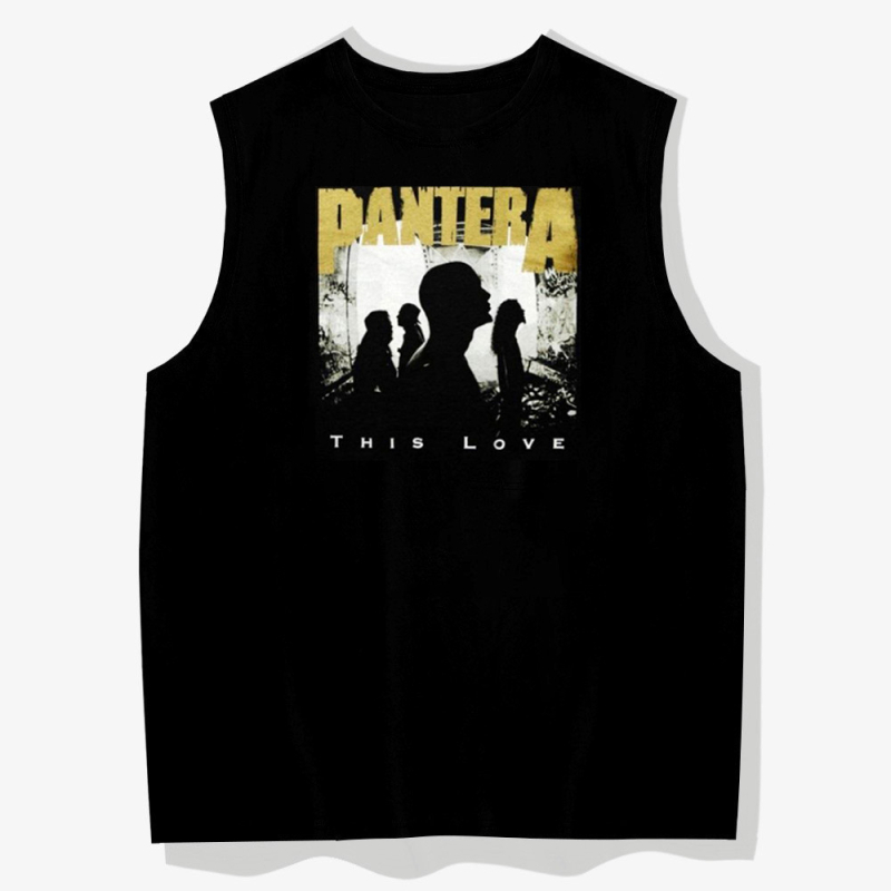 Férfi derékpántos póló, határokon átnyúló Pantera Pandora Rock Diablo Retro Classic Album Surrounding