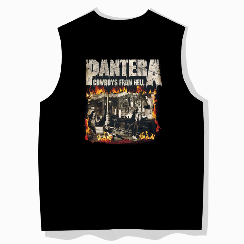 Férfi derékpántos póló, határokon átnyúló Pantera Pandora Rock Diablo Retro Classic Album Surrounding