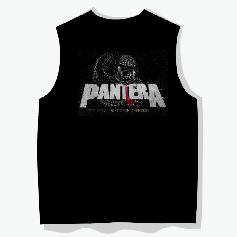 Férfi derékpántos póló, határokon átnyúló Pantera Pandora Rock Diablo Retro Classic Album Surrounding