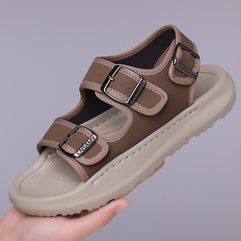 nyári nyitott orrú szandálok strandcipők könnyű EVA hab talpú trendi lezser csúszásgátló kézzel készített plus size szandálok 48-49