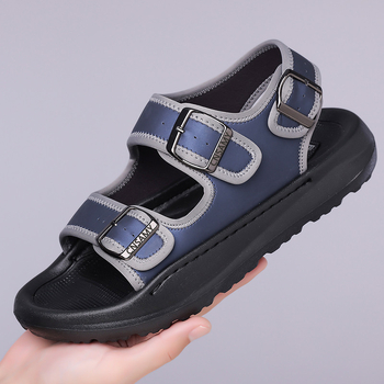 nyári nyitott orrú szandálok strandcipők könnyű EVA hab talpú trendi lezser csúszásgátló kézzel készített plus size szandálok 48-49