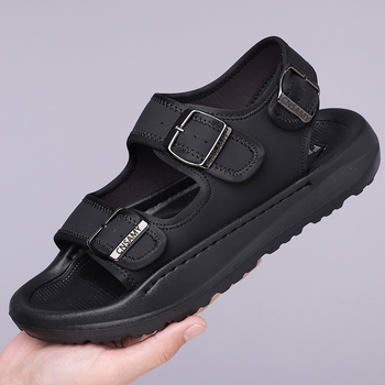 nyári nyitott orrú szandálok strandcipők könnyű EVA hab talpú trendi lezser csúszásgátló kézzel készített plus size szandálok 48-49