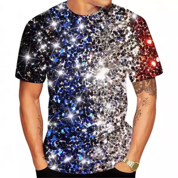 temu tengerentúli raktár nyári férfi új rövid ujjú póló 3D digitális nyomtatás strand