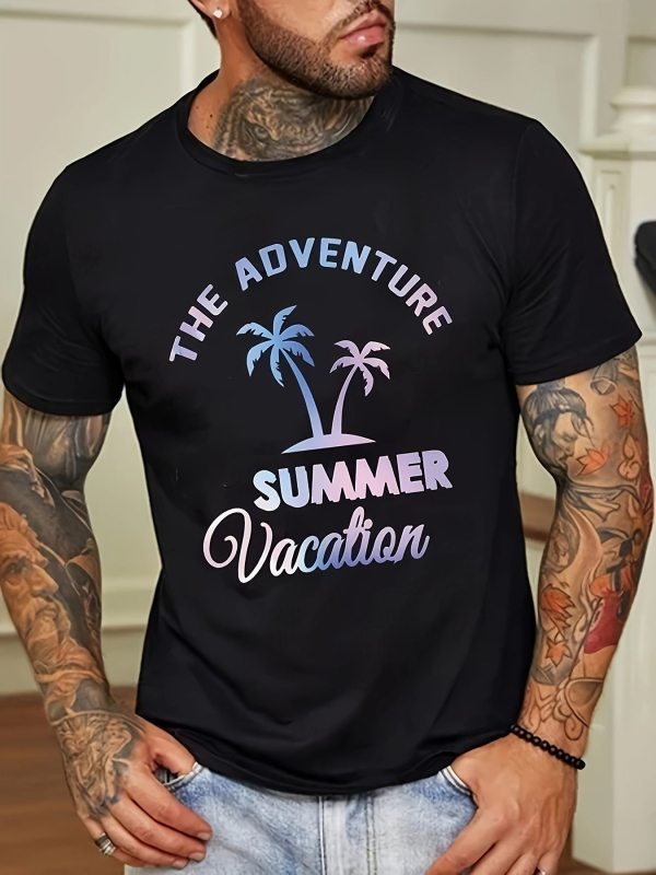 temu tengerentúli raktár nyári férfi új rövid ujjú póló 3D digitális nyomtatás strand