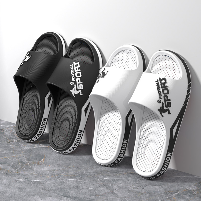 plus size papucsok férfi nyári divatos kimenő viselet beltéri háztartási kopásálló koreai stílusú egyszavas csúszásgátló sportpapucsok