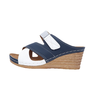 Külkereskedelmi tépőzáras, színben illeszkedő vastag aljú ék alakú papucsok női 2025-ös új, határokon átnyúló, keresztbe tett, halszájjal díszített, plus size papucsok