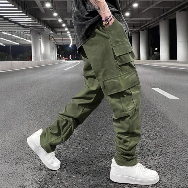 2025 Salopete Amazon transfrontaliere, pantaloni cu mai multe buzunare, pantaloni casual largi, pantaloni la modă de brand, salopete casual cu șnur