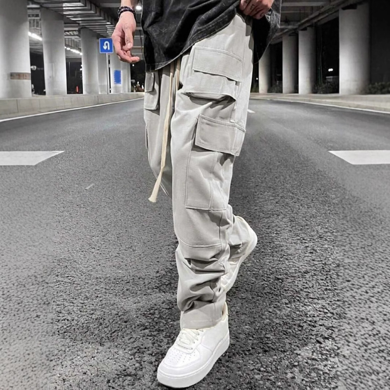 2025 Salopete Amazon transfrontaliere, pantaloni cu mai multe buzunare, pantaloni casual largi, pantaloni la modă de brand, salopete casual cu șnur