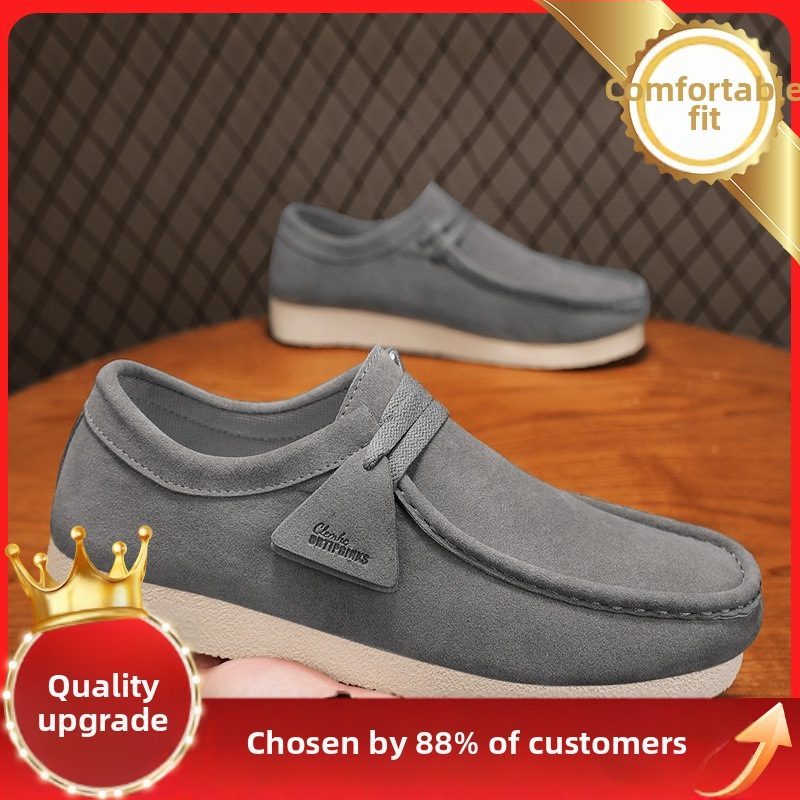 Férfi cipők 2025 Új tavaszi divatos, minden mérkőzéshez megfelelő retro brit bőr vízálló férfi alkalmi bebújós mokaszinok