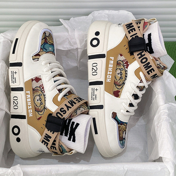 Ανδρικά Παπούτσια Άνοιξη και Φθινόπωρο Αθλητικά Παπούτσια από Καμβά με Ψηλό Τακούνι Παπούτσια Γονέα-Παιδιού με Χοντρές Σόλες Αθλητικά Παπούτσια Εφήβων Casual Μεσαίου Μεγέθους Παιδικά Παπούτσια Τρεξίματος