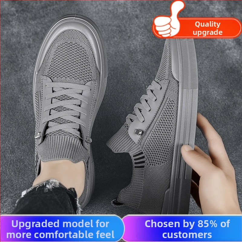 Férfi cipők 2024 Új nyári robbanások Minden mérkőzéshez megfelelő, lélegző, repülő hálós felületű, kényelmes, puha talpú, könnyű, bebújós, lapos cipő