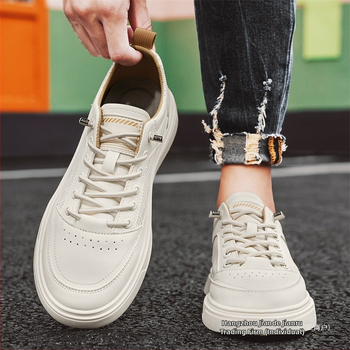 Ανδρικά Παπούτσια 2025 Νέα Ανδρικά Lazy Casual Παπούτσια Χωρίς Δαντέλα, Αθλητικά Παπούτσια για Εφήβους με Αυξημένη Μαλακή Σόλα, Λευκά Παπούτσια