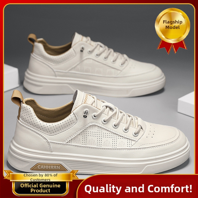 Férfi cipők 2025 Új férfi lusta fűzőmentes alkalmi deszkás cipő megnövelt puha talpú sportcipő tinédzser fehér cipő