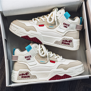 Magas szárú férfi cipő, téli, niche dizájn, Joker alkalmi cipő, ifjúsági, diák, sportcipő, vastag talpú, Xu Heng 6 évszak