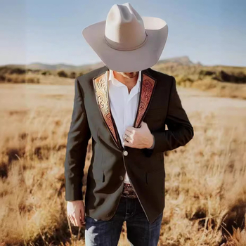 2023 Европейски и американски трансграничен независим мъжки тънък ежедневен костюм