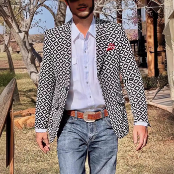 2023 Европейски и американски трансграничен независим мъжки тънък ежедневен костюм