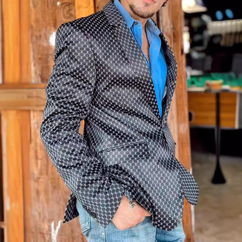 2023 Европейски и американски трансграничен независим мъжки тънък ежедневен костюм