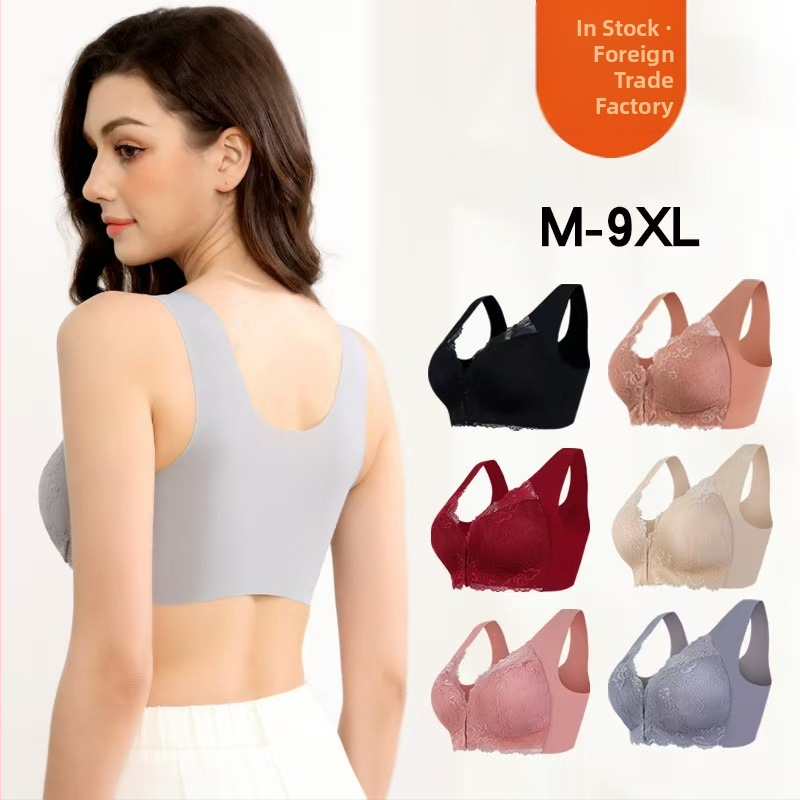 Piiriülene Euroopa ja Ameerika väliskaubandus pitsist esiosa avamisega pandlaga pluss-suuruses terasest rõngasteta rinnahoidja aluspesu suur rind väike mugav hingav naistele