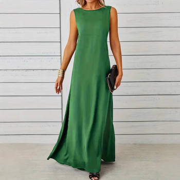 Europa i Sjedinjene Države prekogranična vanjska trgovina Amazon AliExpress proljetna i jesenska ženska seksi jednobojna duga haljina prsluk