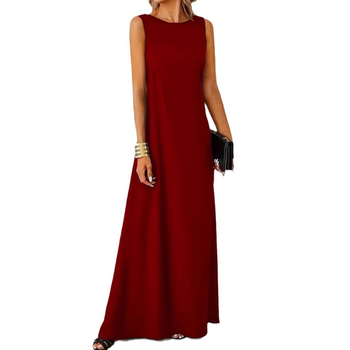 Europa i Sjedinjene Države prekogranična vanjska trgovina Amazon AliExpress proljetna i jesenska ženska seksi jednobojna duga haljina prsluk