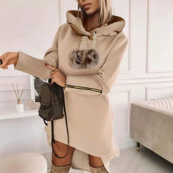 Нов европейски и американски износ Aliexpress Amazon горещо продаван суитшърт с качулка и средна дължина