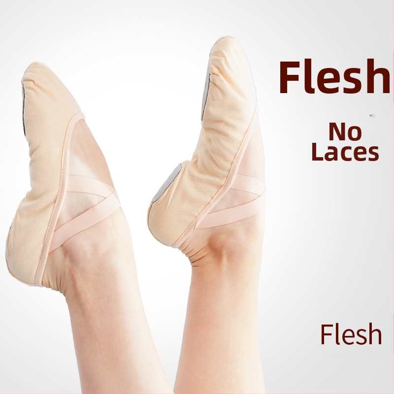 Šokių bateliai moterims minkštu padu, sportiniai bateliai be raištelių, tamprūs, vaikiški moteriški jogos bateliai, kūno formos kiniški šokių bateliai, katės letenėlės formos bateliai