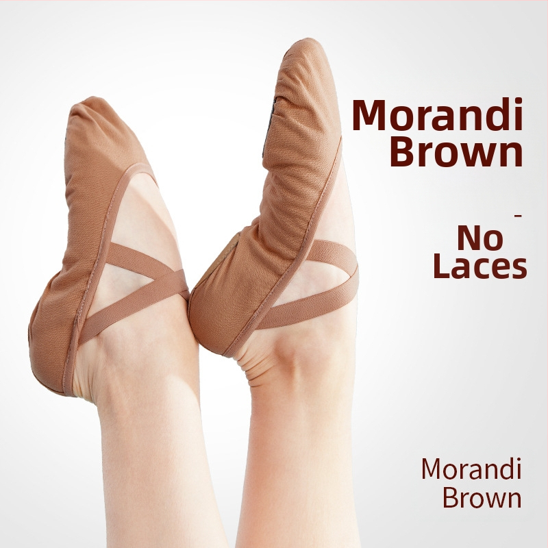 Šokių bateliai moterims minkštu padu, sportiniai bateliai be raištelių, tamprūs, vaikiški moteriški jogos bateliai, kūno formos kiniški šokių bateliai, katės letenėlės formos bateliai