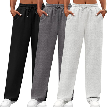 Határokon átnyúló Amazon 2025 európai és amerikai divatos jóganadrág új, egyszínű, lezser, laza polár, magas derekú, hosszú melegítőnadrág