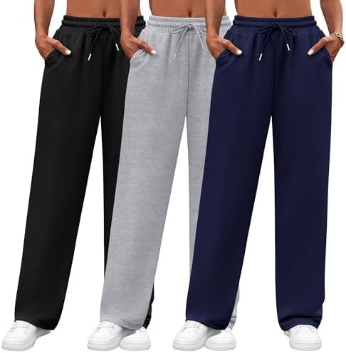 Határokon átnyúló Amazon 2025 európai és amerikai divatos jóganadrág új, egyszínű, lezser, laza polár, magas derekú, hosszú melegítőnadrág