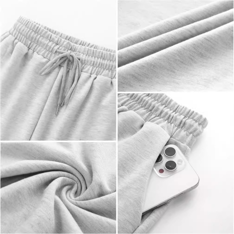 Határokon átnyúló Amazon 2025 európai és amerikai divatos jóganadrág új, egyszínű, lezser, laza polár, magas derekú, hosszú melegítőnadrág