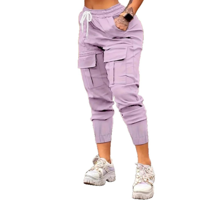 Európai és amerikai, határokon átnyúló, népszerű, nagy méretű női nadrág, alkalmi overall, divatos és sokoldalú, húzózsinóros, flip-flap zsebes nadrág, közvetlen gyári beszerzés