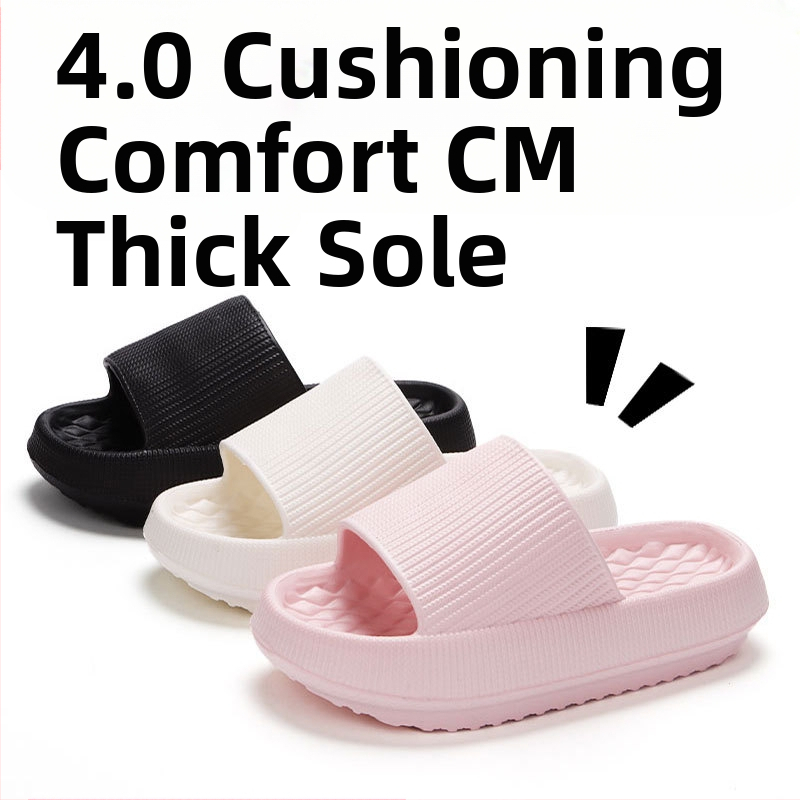 4CM hrubé spodné nazúvacie papuče pre ženy, exkluzívne cezhraničné mäkké spodné EVA papuče pre väčšie veľkosti, domáce sandále pre páry, veľkoobchod
