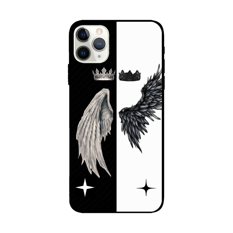 16. Pārrobežu matēts tālruņa maciņš ar eņģeļa spārniem iPhone 15Pro Max apvalkam 13. Kritienizturīgs mīkstais maciņš 14.