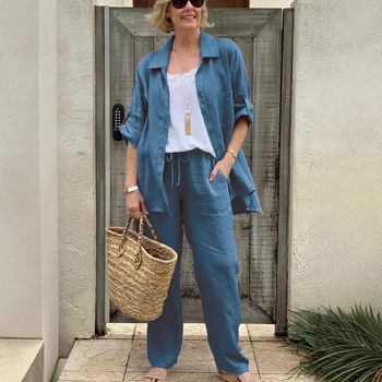 Zahraničný obchod Nový dámsky košeľový oblek 2024 Ležérny mestský oblek Nezávislá stanica Dámske oblečenie Aliexpress Amazon