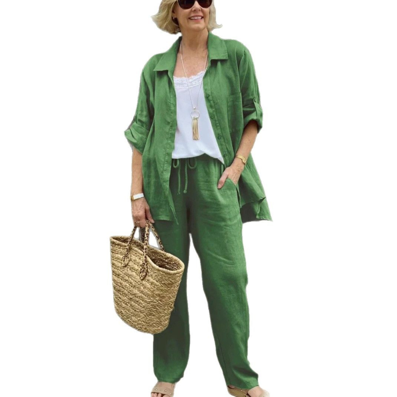 Zahraničný obchod Nový dámsky košeľový oblek 2024 Ležérny mestský oblek Nezávislá stanica Dámske oblečenie Aliexpress Amazon