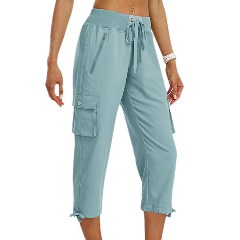 Európai és amerikai női cargo nadrágok Laza, hétköznapi hegymászó nadrágok Könnyű utazó női nyári nadrágok Amazon