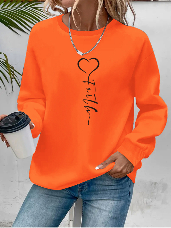 Valentin-napi női szívecskés és betűs mintás pulóver, aranyos hosszú ujjú, kerek nyakú, átlós szegélyű, Amazon