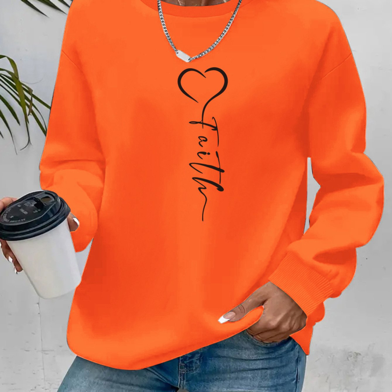 Valentin-napi női szívecskés és betűs mintás pulóver, aranyos hosszú ujjú, kerek nyakú, átlós szegélyű, Amazon