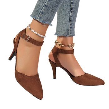 Ευρωπαϊκή και αμερικανική καλοκαιρινή άφιξη 2024 νέα μόδα φούστα αγκράφα γυναικεία παντελόνια με ψηλοτάκουνα, μυτερά σανδάλια με ψηλοτάκουνα, γυναίκες