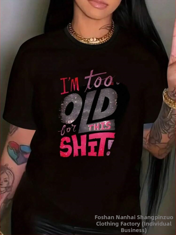 Határokon átnyúló európai kód független állomás SHEIN Relaxiva Plus Size női nyári szlogen