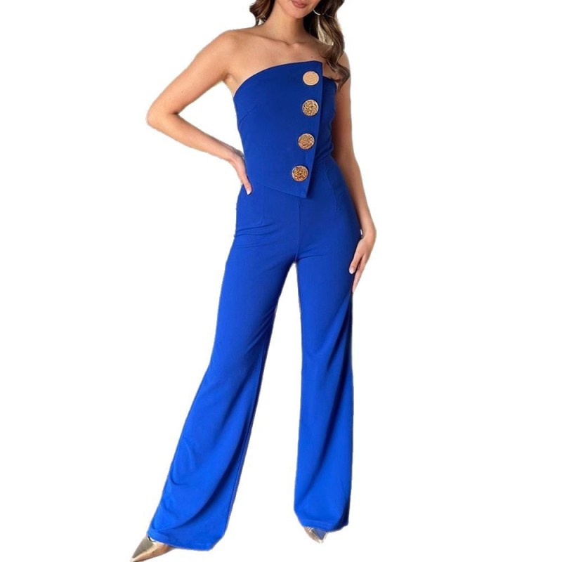 2025 Független Állomás kívánsága Amazon Explosions Nyári Szexi Pántnélküli Gombos Dekoratív Micro-La Jumpsuit Női Ruházat