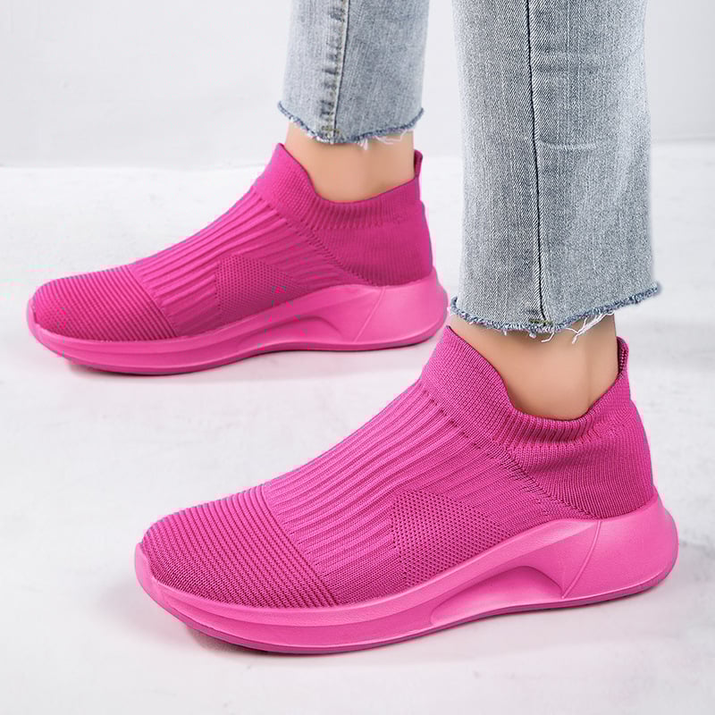 Jinjiang Transfrontalieră Nou plus size Flying Weaving sneaker Trend Fashion One Pedal respirabil Casual Women`s Socks Women