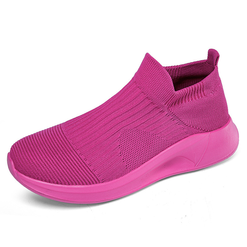 Jinjiangi piiriülene uus pluss-suuruses lendava koega tossu moesuund ühe pedaaliga hingavad vabaaja naiste sokid kingad naistele