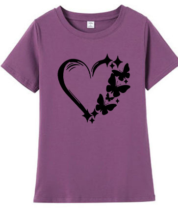 Transfrontaliere primăvară și vară îmbrăcăminte 2024 nou tricou femei de mărime mare vrac jumătate mânecă dragoste imprimat cu mânecă scurtă cuplu topuri