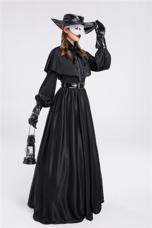 Хелоуин Врана с дълга уста, костюм в средновековен стил стийм пънк, човекът-мравка, европейски и американски костюм за чума, птича уста, лекарски костюм