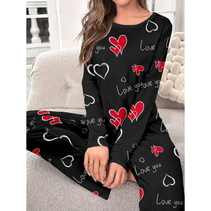 Határokon átnyúló alkalmi szerelem leopárd pizsama öltöny európai és amerikai kényelmes laza hosszú ujjú női otthoni ruha öltöny hétköznapi