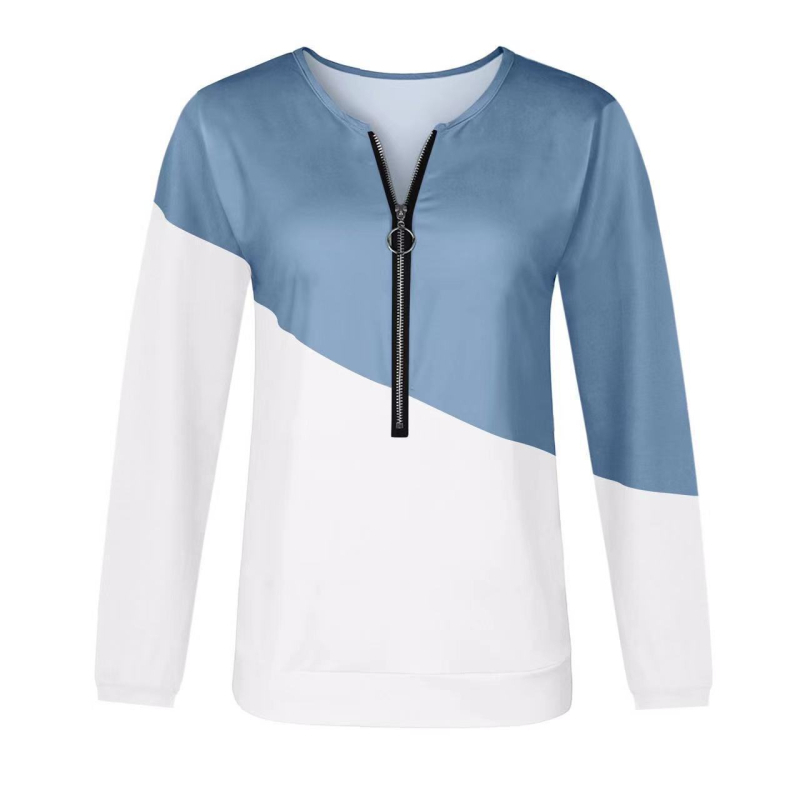 Dámske jesenné a zimné módne tričko s dlhým rukávom, okrúhlym výstrihom a 3D potlačou, dizajnové sense, WF5