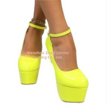 Γυναικεία ψηλοτάκουνα παπούτσια εξωτερικού εμπορίου μεγάλου μεγέθους 16cm, εξαιρετικά ψηλά τακούνια στιλέτο, σέξι αδιάβροχα παπούτσια μόδας με πλατφόρμα σε καθαρό χρώμα, διασυνοριακά