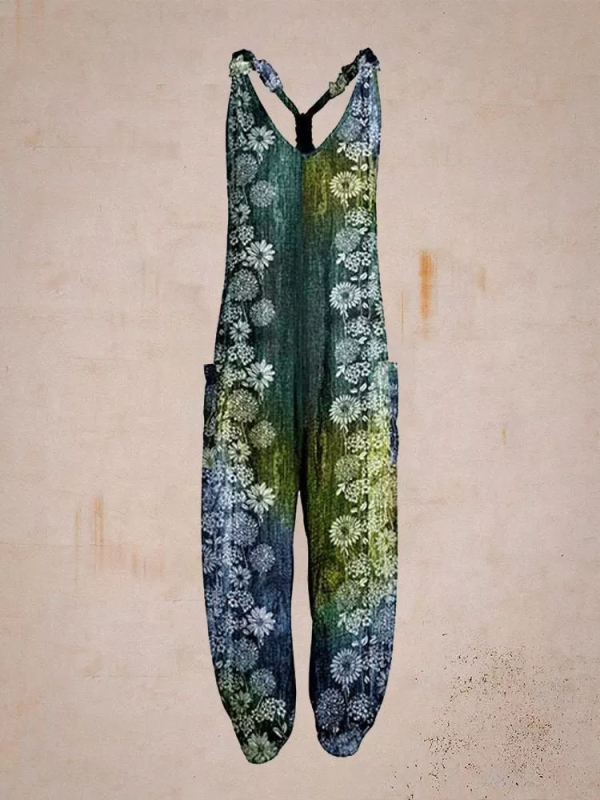 2025 Nové letné dámske oblečenie Amazonu, najpredávanejšie európske a americké módne maľované potlačené voľné veľké rovné overaly