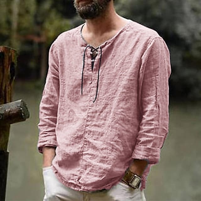 Tricouri cu mânecă lungă noi pentru bărbați, de primăvară și vară, modele fierbinți Amazon, bărbați europeni și americani, culori pure, la modă · Stoc disponibil